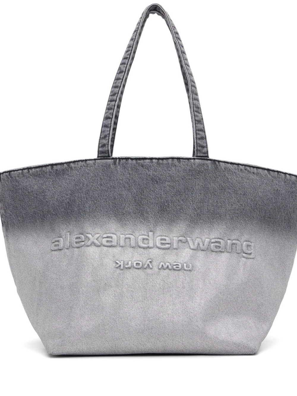 Alexander Wang Gray Ombre Embossed Logo Tote